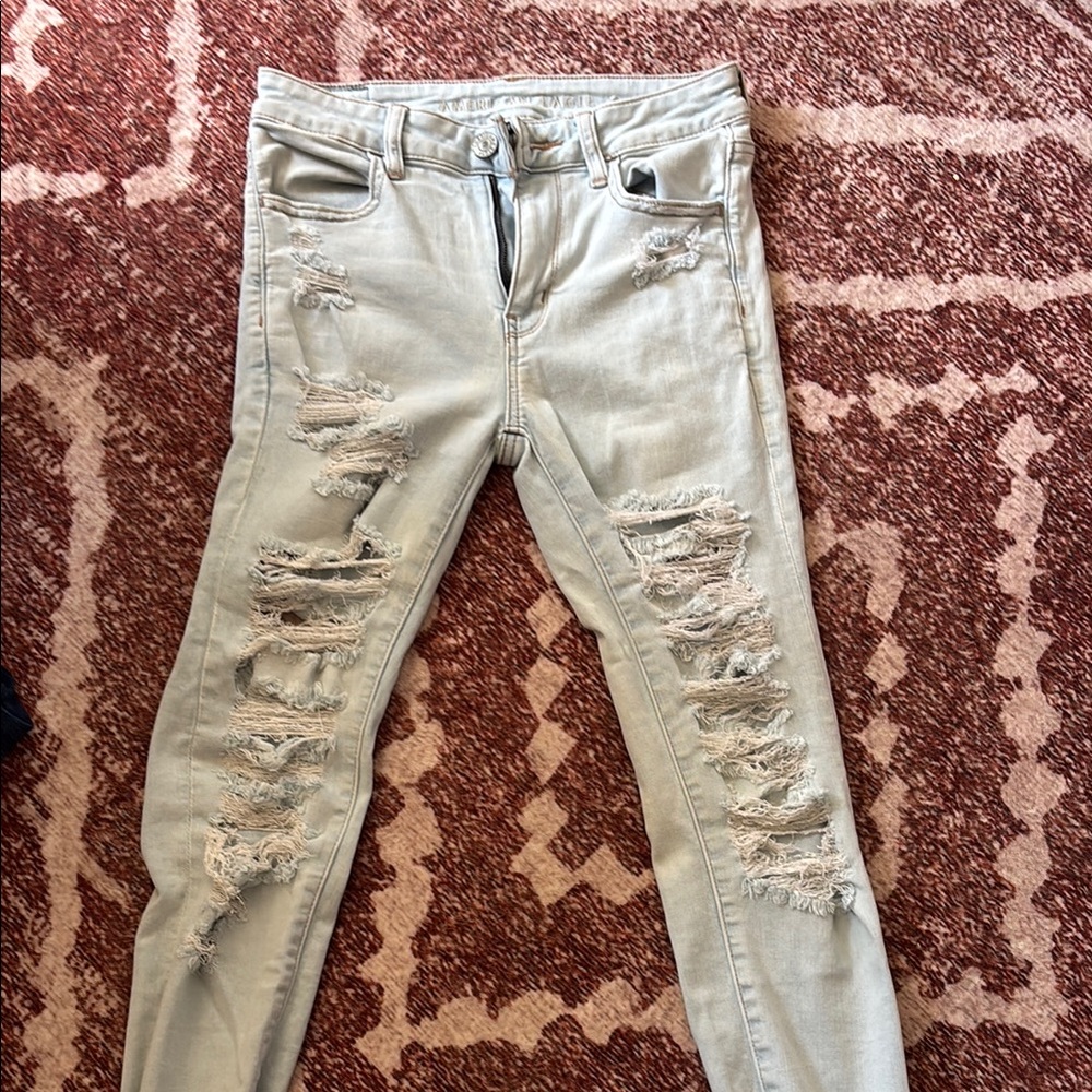Distressed Light Wash Jeans